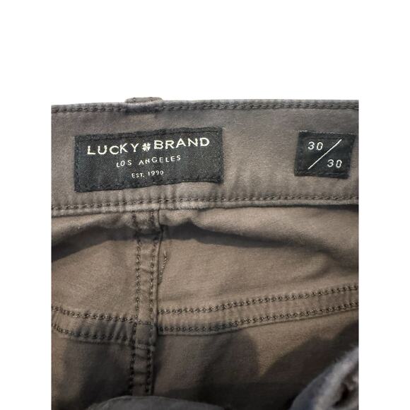 Lucky Brand 412 Athletic Slim Pants Men’s 30x30 Gray Brown Stretch Casual Jeans - Picture 5 of 9